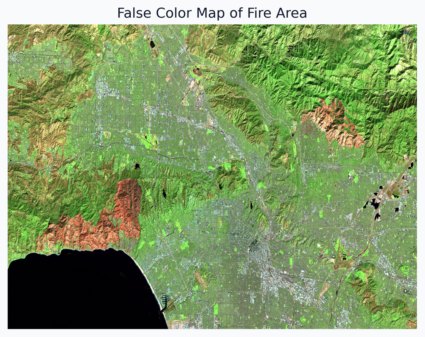 False Color Map of Fire Area